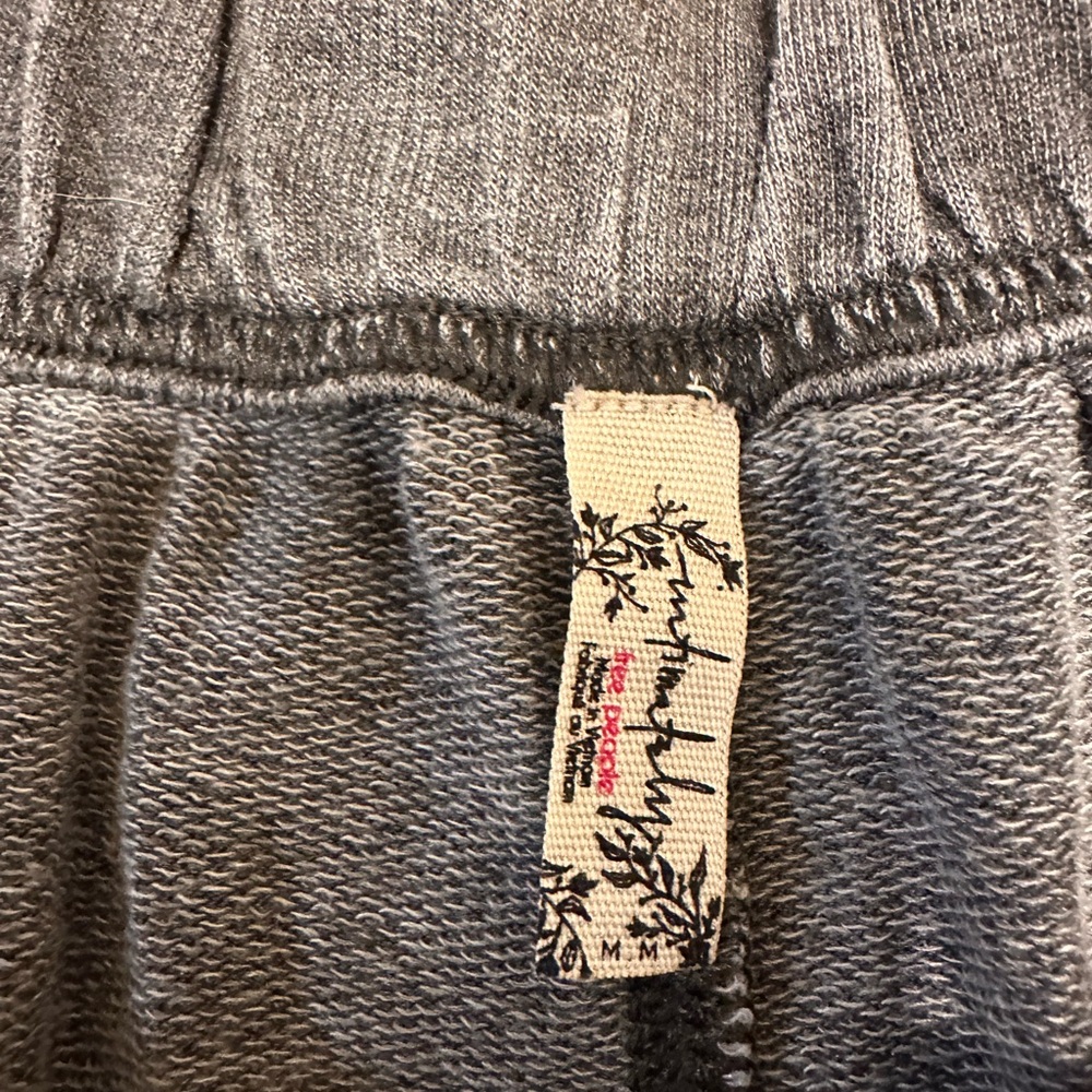 Free People Cozy Girl Good Vibes Shorts Gray- Loungewear - Picture 3 of 5